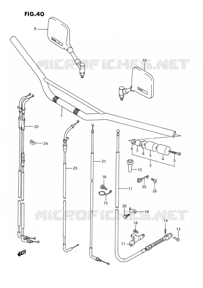 GUIDON Suzuki MOTO 650 DR 1994  DR650RUR(E4)