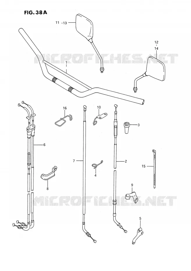 GUIDON (VOIR NOTE) Suzuki MOTO 350 DR 1994  DR350SR(E2)