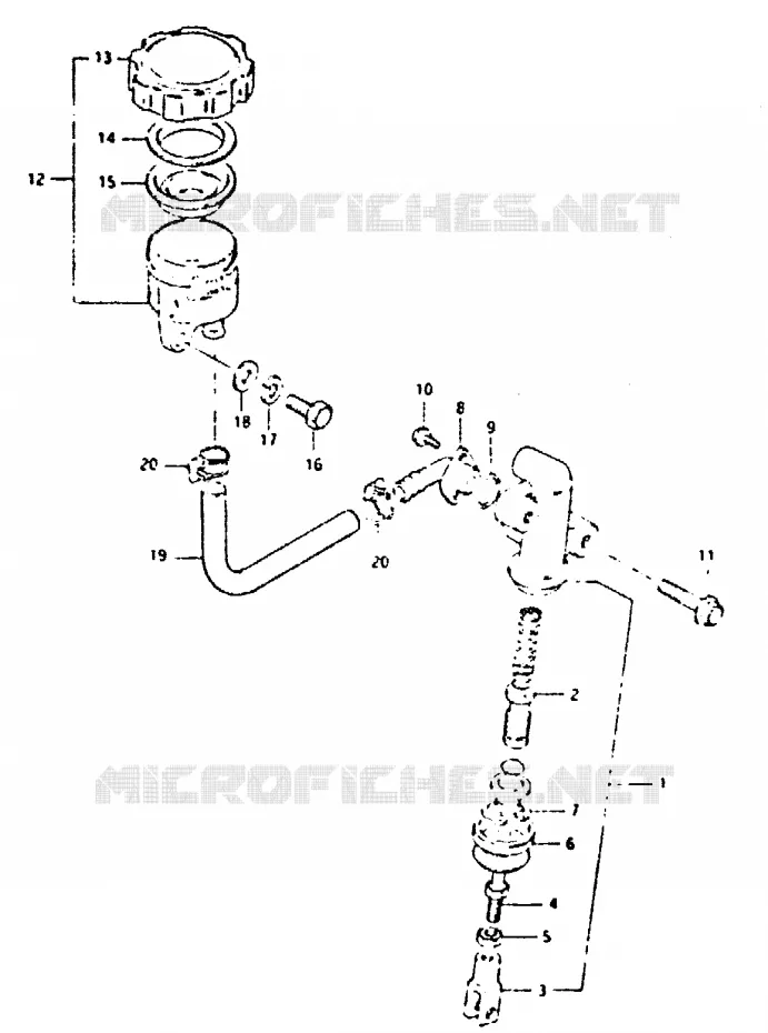 MAITRE CYLINDRE ARRIERE Suzuki MOTO 650 GS 1983  GS650GTD
