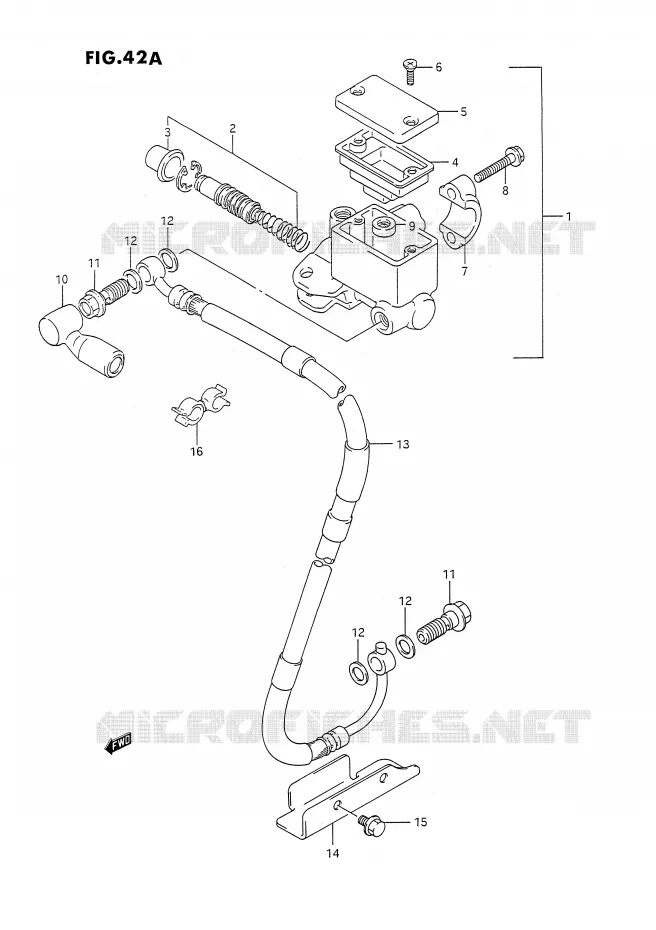 MAITRE CYLINDRE AVANT (DR350SHN/SHP/SHR) Suzuki MOTO 350 DR 1992  DR350SN(E2)