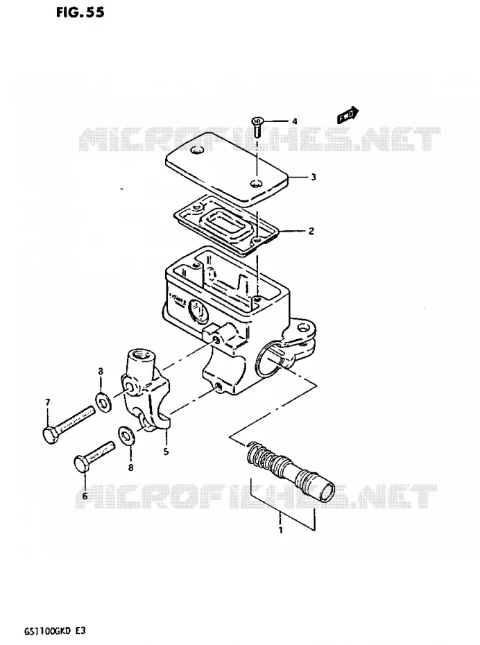 MAITRE CYLINDRE AVANT Suzuki MOTO 1100 GS-G 1982  GS1100GK2(Z/2/D)