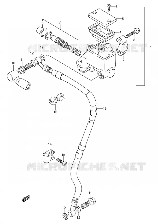 MAITRE CYLINDRE AVANT Suzuki MOTO 250 DR 1994  DR250SR(E24)