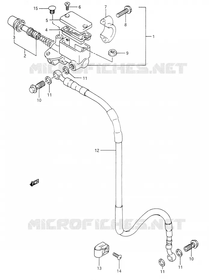 MAITRE CYLINDRE AVANT Suzuki MOTO 350 DR 1991  DR350M(E28)