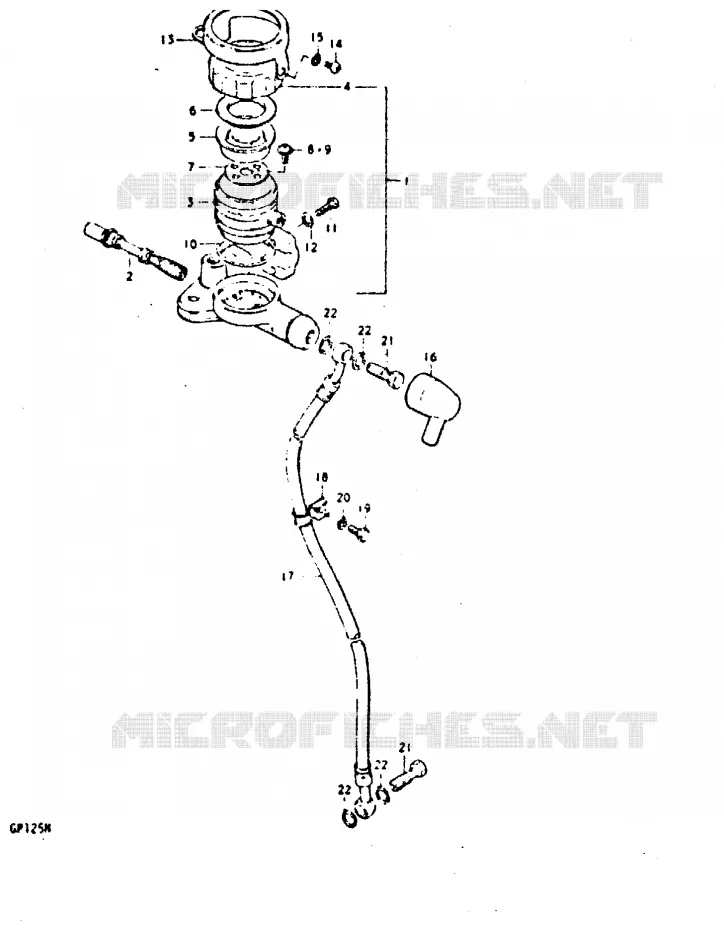 MAITRE CYLINDRE (GP125C, GP125N) Suzuki MOTO 125 GP 1992  GP125N(C/N)