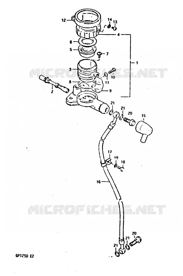 MAITRE CYLINDRE (GP125X/D) Suzuki MOTO 125 GP 1983  GP125D(X/D)