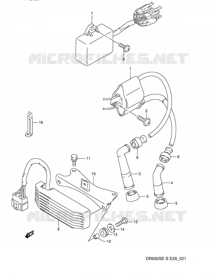 PARTIE ELECTRIQUE (MODELE N/P) Suzuki MOTO 650 DR 1994  DR650SER(E28)