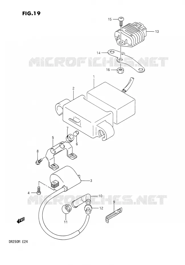 PARTIE ELECTRIQUE Suzuki MOTO 250 DR 1990  DR250L(E24)