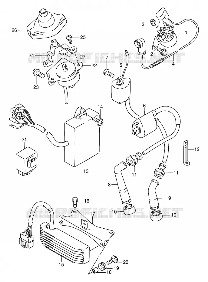 PARTIE ELECTRIQUE Suzuki MOTO 650 DR 1995  DR650RES(E2)