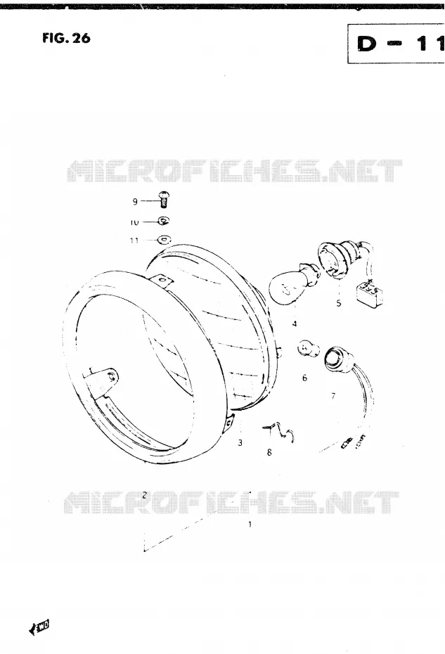 PHARE (E24) Suzuki MOTO 250 DR 1982  DR250SZ/D(E1)