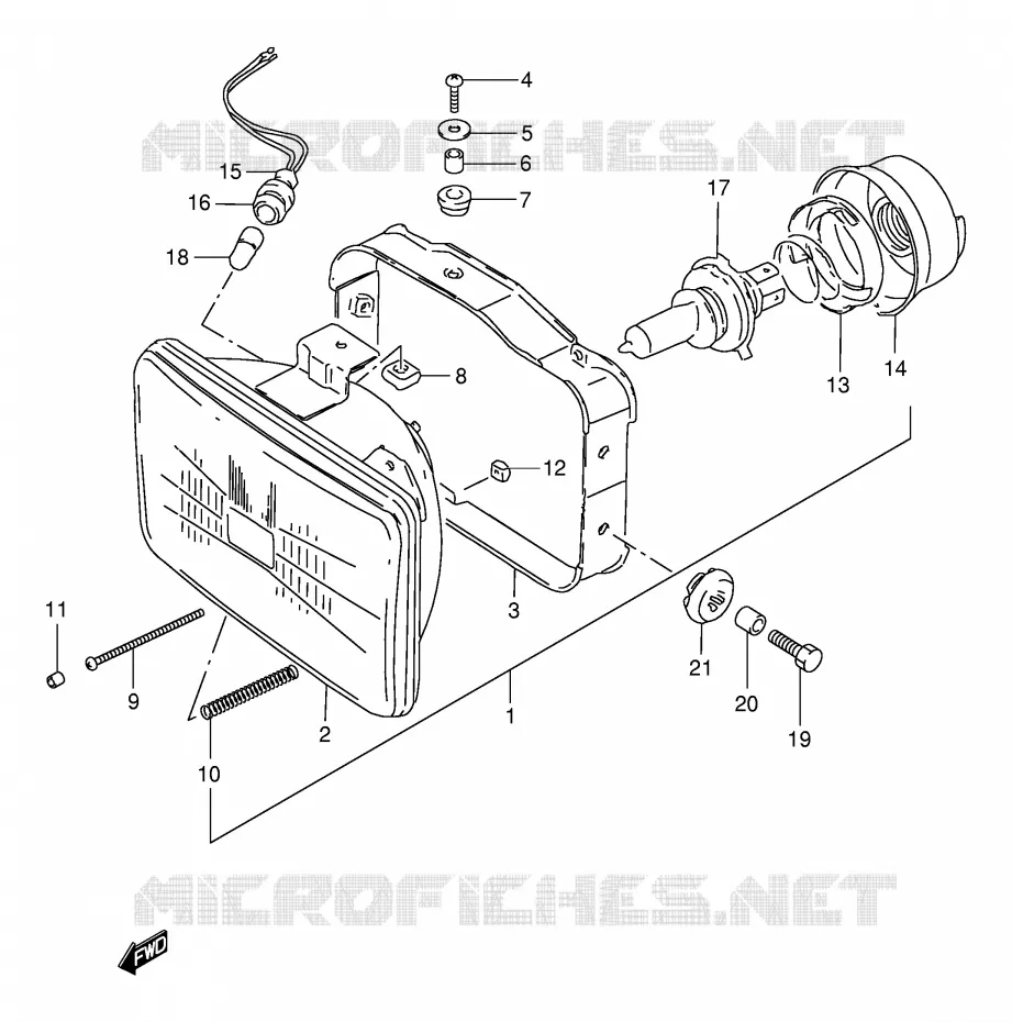 PHARE Suzuki MOTO 125 DR 2002  DR125SEK2(E2)