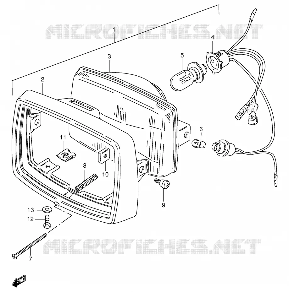 PHARE Suzuki SCOOTER 80 FB 1989  FB80K(E1)
