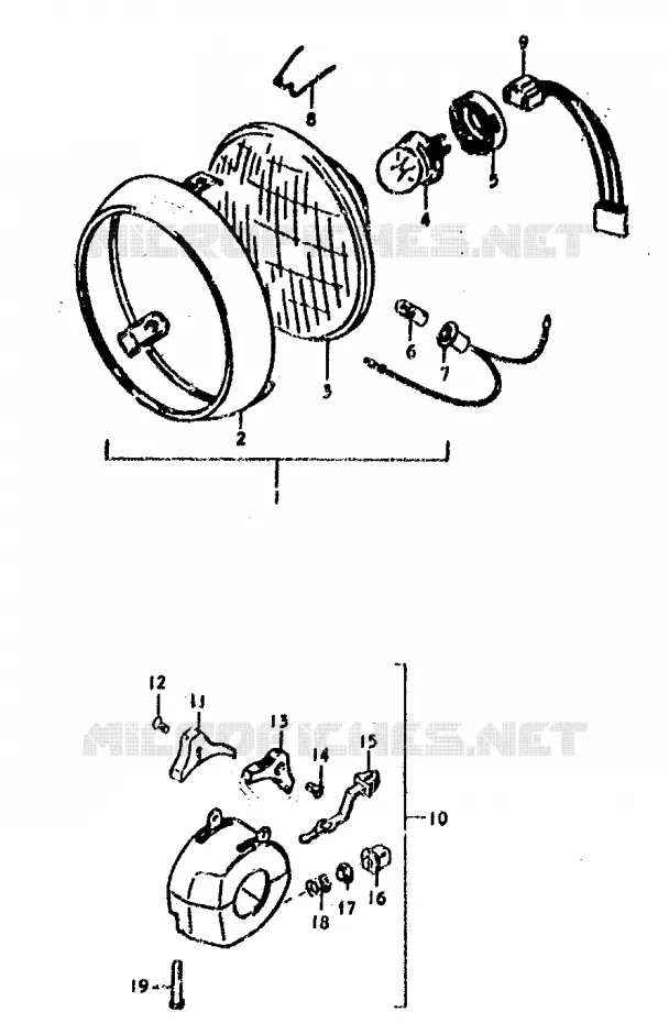 PIECES MARCHES SPECIAUX (E34) Suzuki MOTO 400 GS 1978  GS400C(C/N)