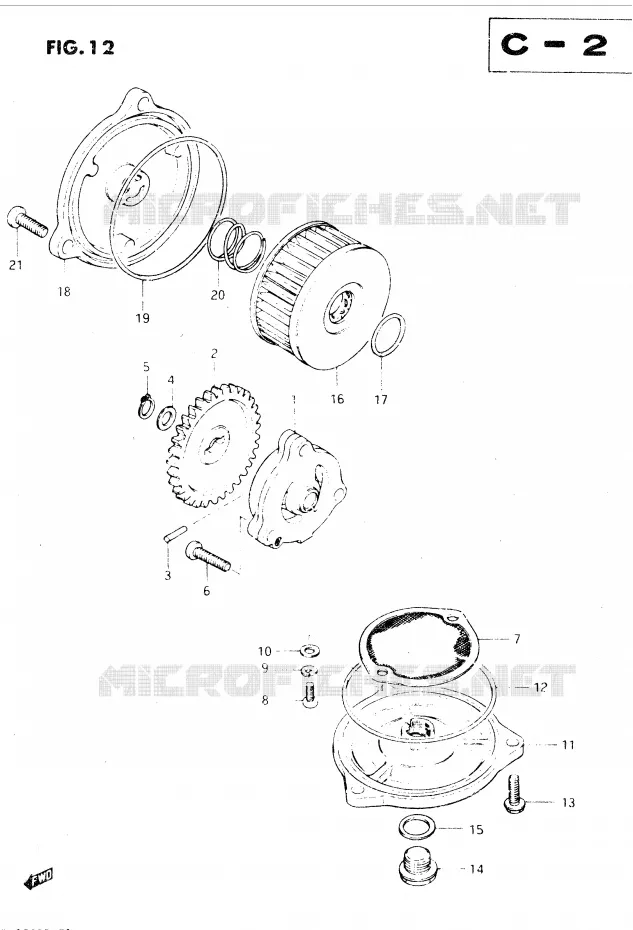 POMPE A HUILE Suzuki MOTO 250 DR 1982  DR250SZ/D(E1)