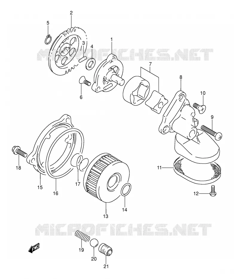 POMPE A HUILE Suzuki MOTO 250 DR 1993  DR250SP(E24)
