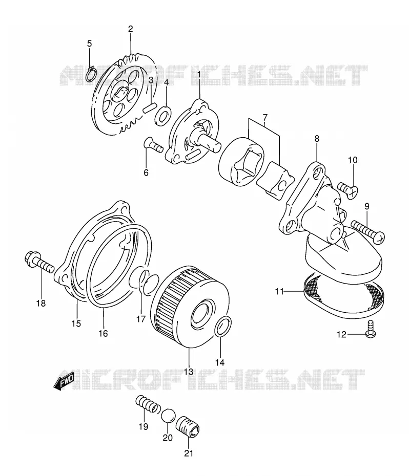 POMPE A HUILE Suzuki MOTO 350 DR 1992  DR350N(E3)