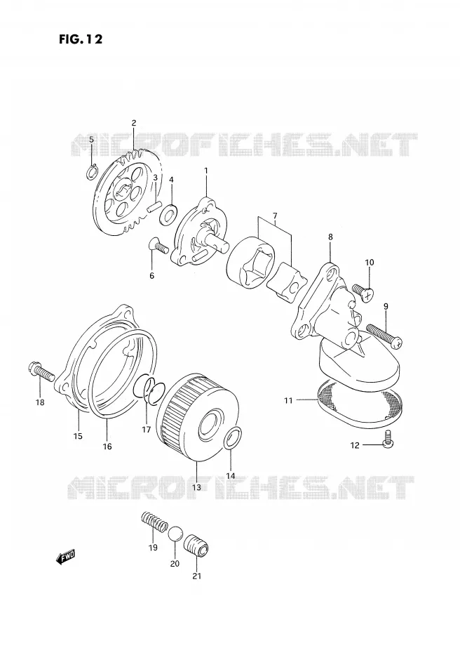 POMPE A HUILE Suzuki MOTO 350 DR 1994  DR350SR/SHR(E2)