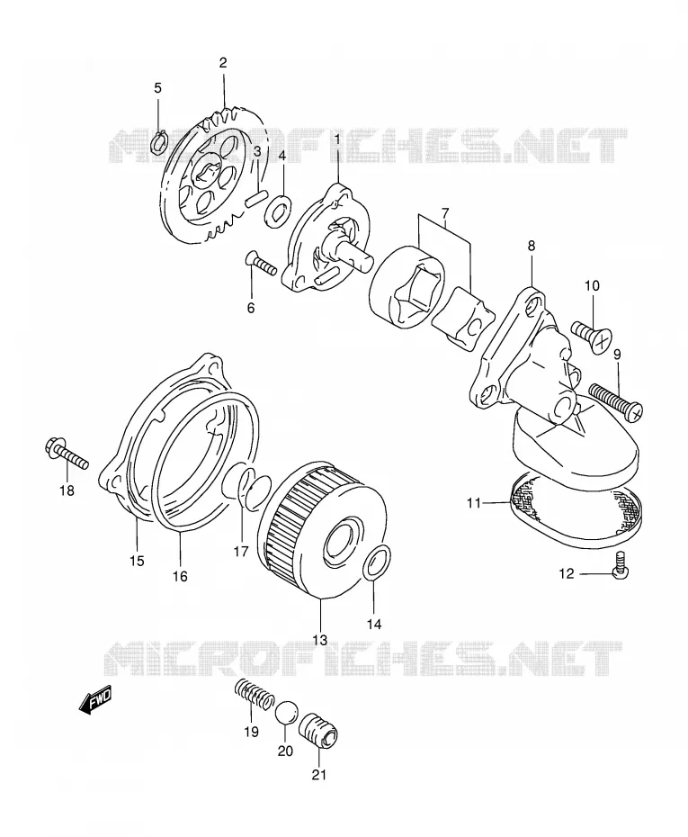 POMPE A HUILE Suzuki MOTO 350 DR 1997  DR350SEV(E2)