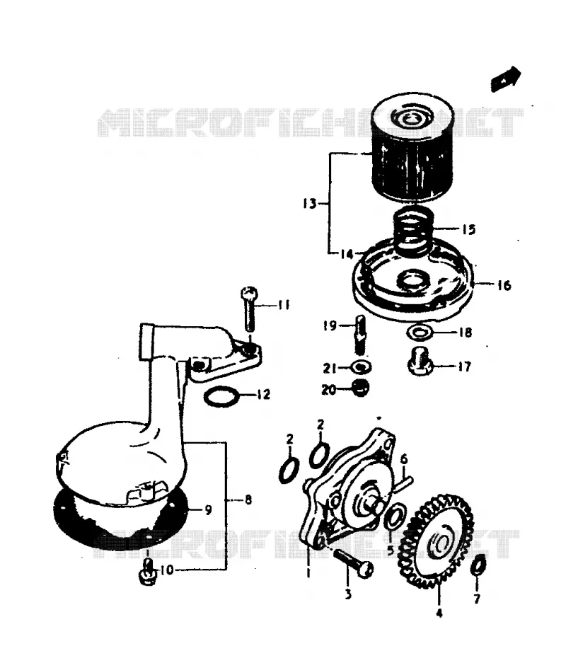 POMPE A HUILE Suzuki MOTO 400 GS 1978  GS400C(C/N)