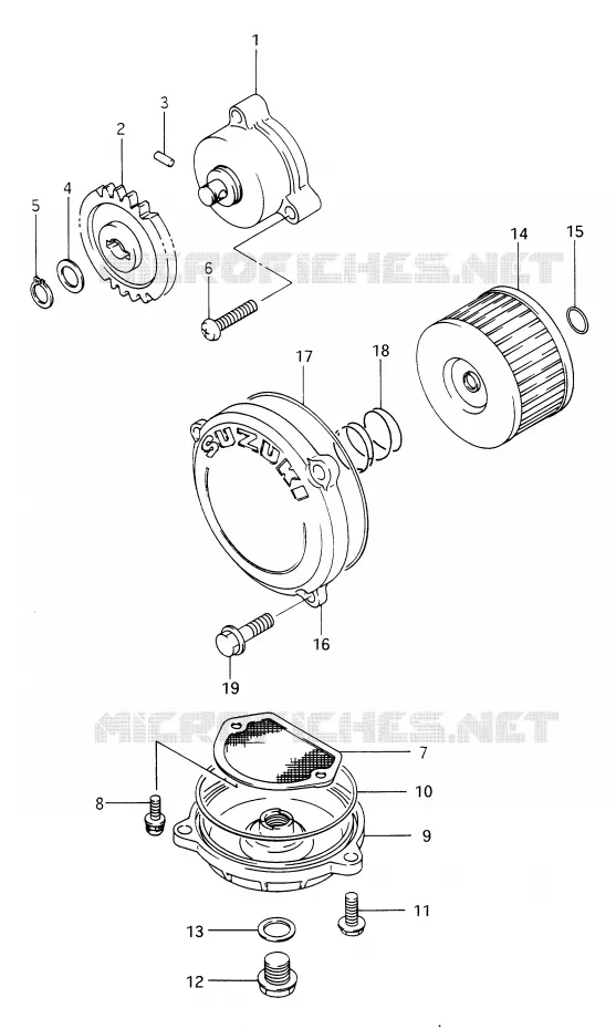 POMPE A HUILE Suzuki MOTO 650 DR 1991  DR650RSM(E2)
