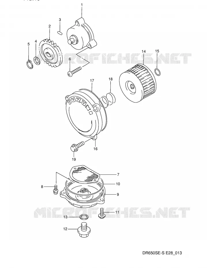 POMPE A HUILE Suzuki MOTO 650 DR 1994  DR650SER(E28)