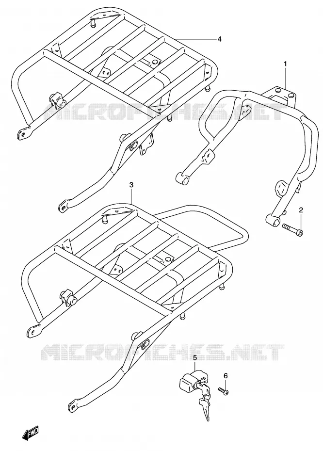 PORTE PAQUET Suzuki MOTO 200 DR 2001  DR200SEK1(E24)