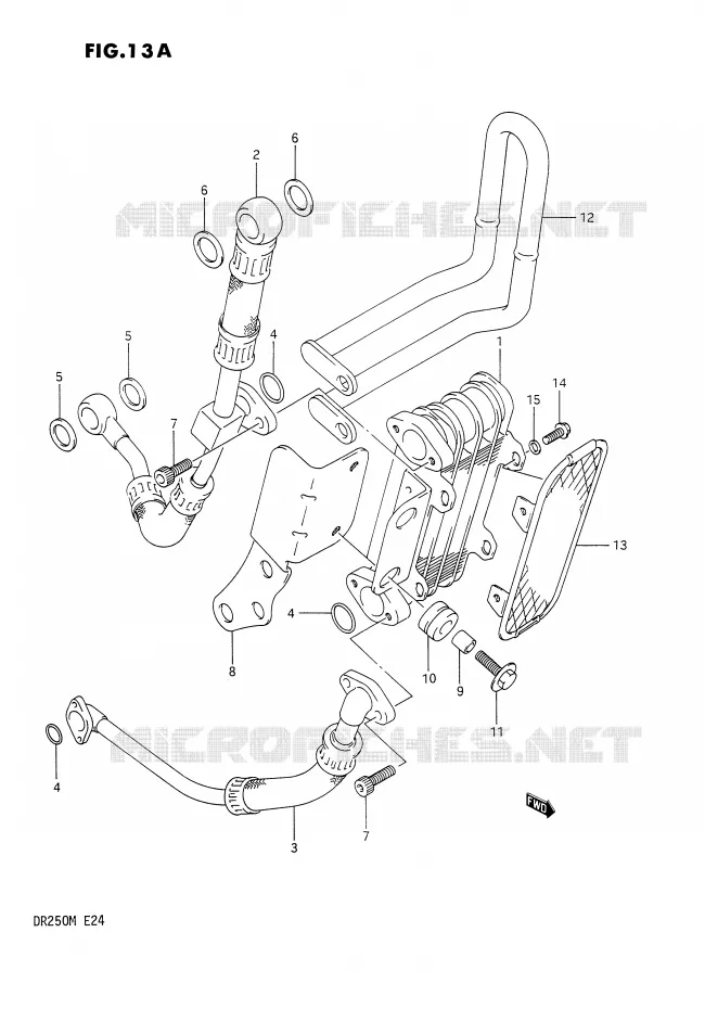 RADIATEUR D'HUILE (OPTIONNEL) Suzuki MOTO 250 DR 1990  DR250L(E24)