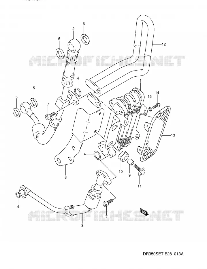 RADIATEUR D'HUILE (OPTIONNEL) Suzuki MOTO 350 DR 1990  DR350SL(E28)