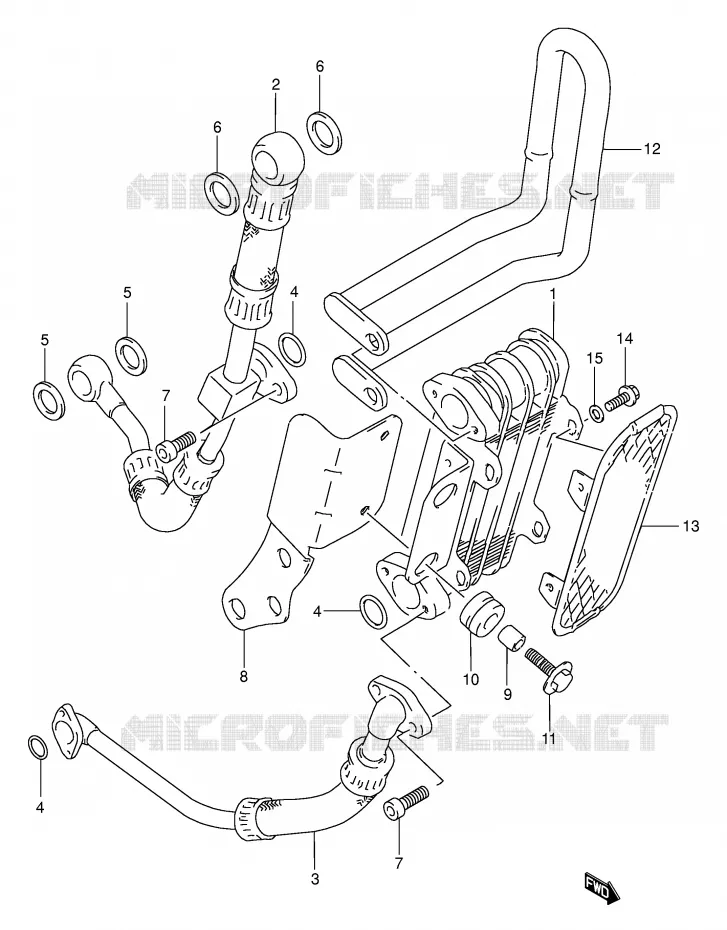 RADIATEUR D'HUILE (OPTIONNEL) Suzuki MOTO 350 DR 1995  DR350S(E1)