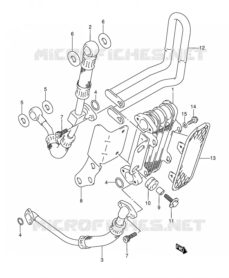 RADIATEUR D'HUILE (OPTIONNEL) Suzuki MOTO 350 DR 1995  DR350S(E3)