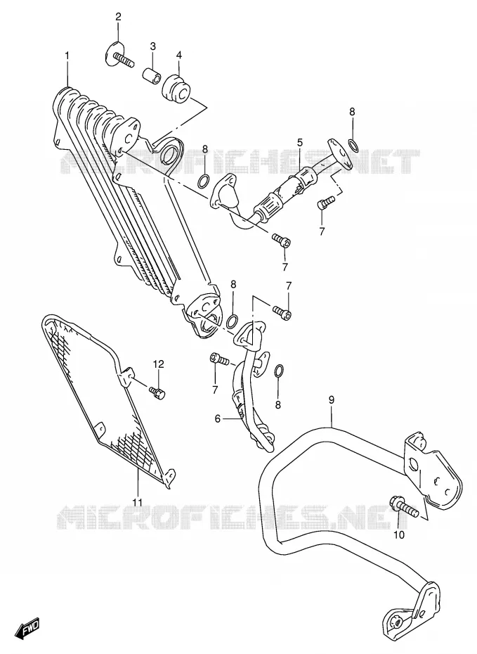 RADIATEUR D'HUILE Suzuki MOTO 650 DR 1996  DR650SEUT(E4)
