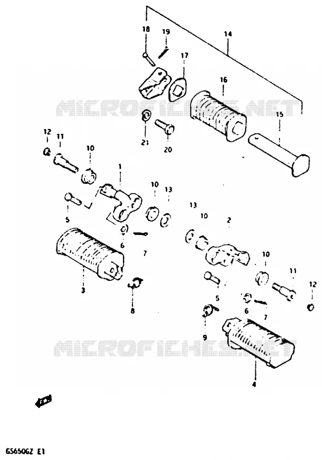 REPOSE PIED (MODELE Z) Suzuki MOTO 650 GS 1982  GS650GZ(X/Z)