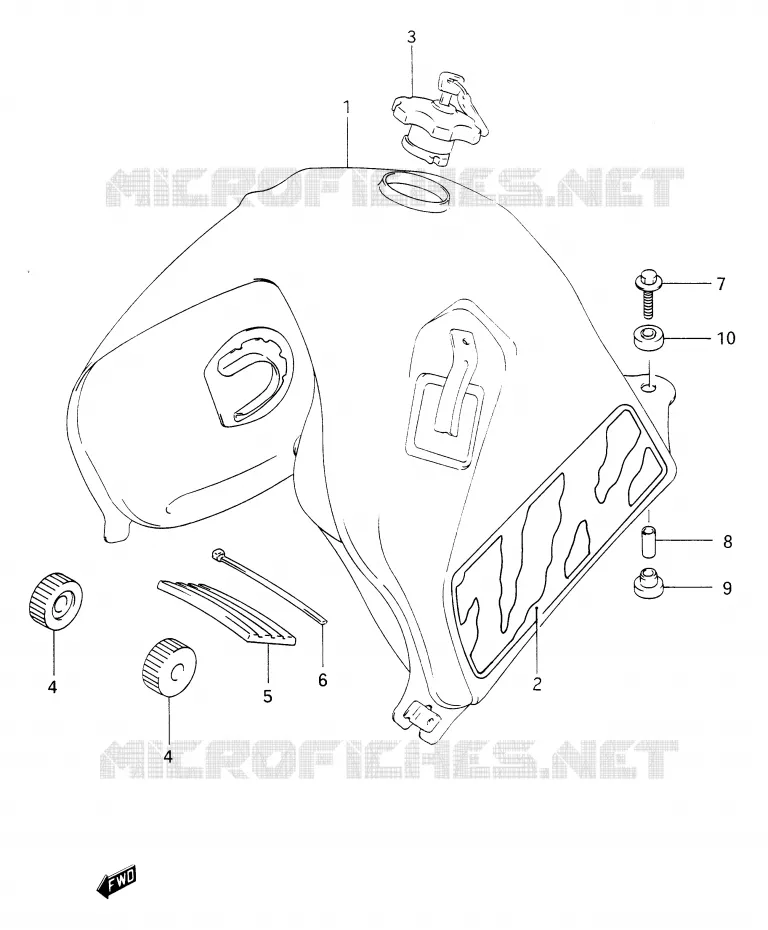 RESERVOIR D'ESSENCE (MODELE M) Suzuki MOTO 650 DR 1990  DR650RSUL(E2)