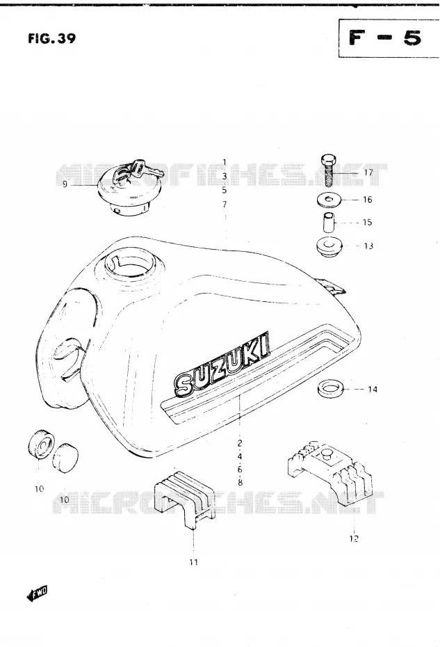 RESERVOIR D'ESSENCE (MODELE Z) Suzuki MOTO 250 DR 1982  DR250SZ(E1)
