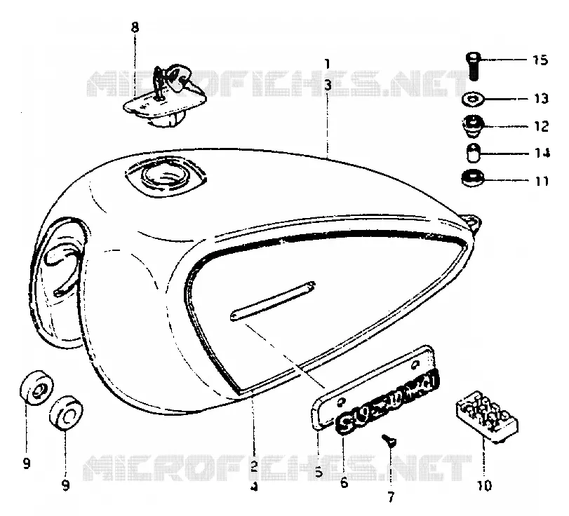 RESERVOIR D'ESSENCE Suzuki MOTO 550 GS 1981  GS550LX