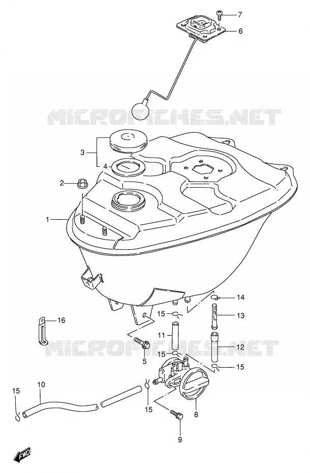 RESERVOIR D'ESSENCE Suzuki SCOOTER 100 FB 2000  FB100Y(E71)