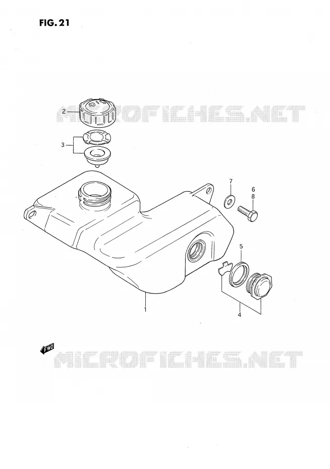 RESERVOIR D'HUILE Suzuki MOTO 80 DS 1990  DS80L(E3)