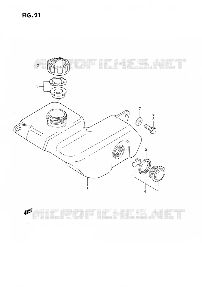 RESERVOIR D'HUILE Suzuki MOTO 80 DS 1994  DS80R(E24)