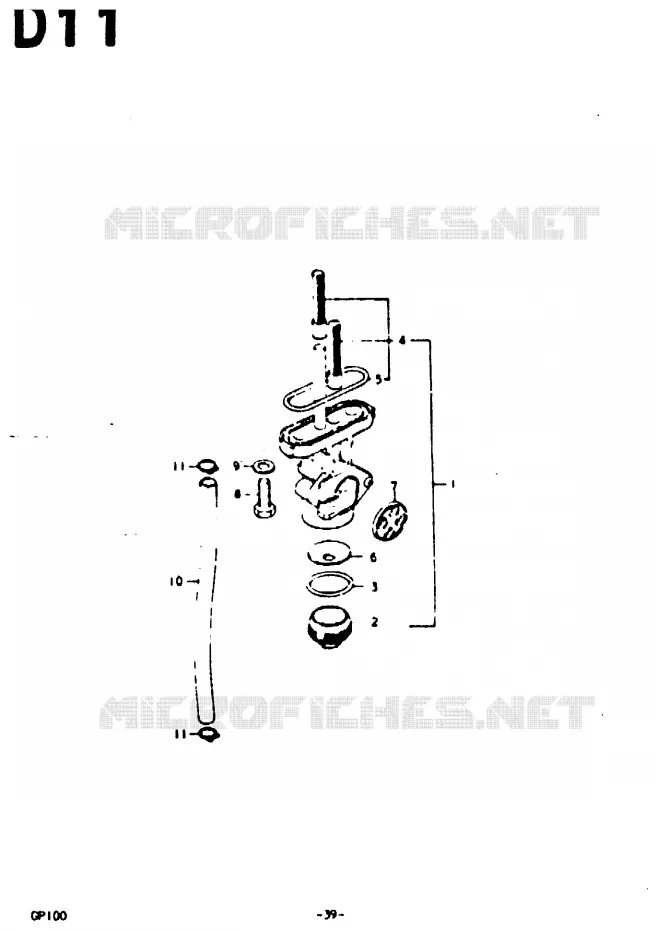 ROBINET D'ESSENCE Suzuki MOTO 100 GP 1978  GP100UC(C/N)