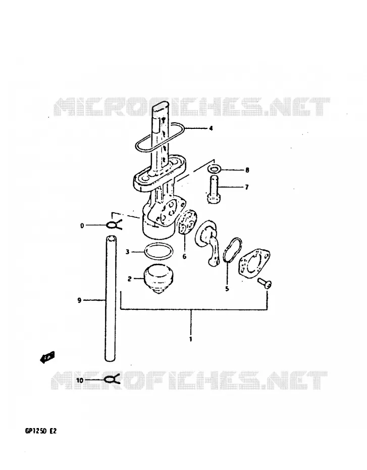 ROBINET D'ESSENCE Suzuki MOTO 125 GP 1999  GP125UX(X/D)