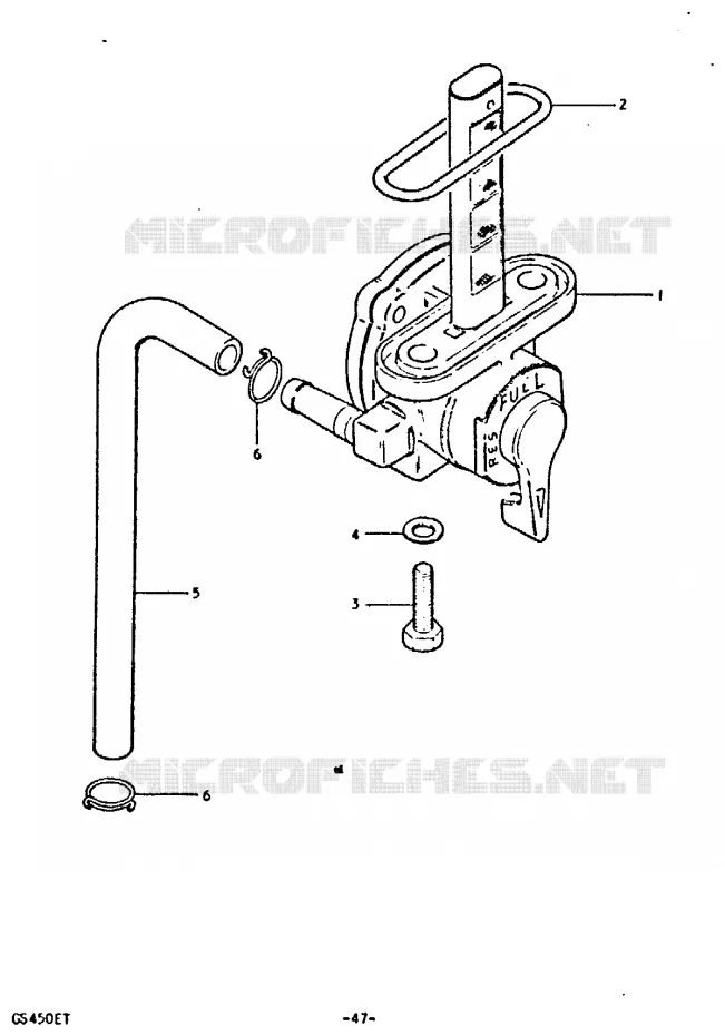 ROBINET D'ESSENCE Suzuki MOTO 450 GS 1996  GS450T(T)
