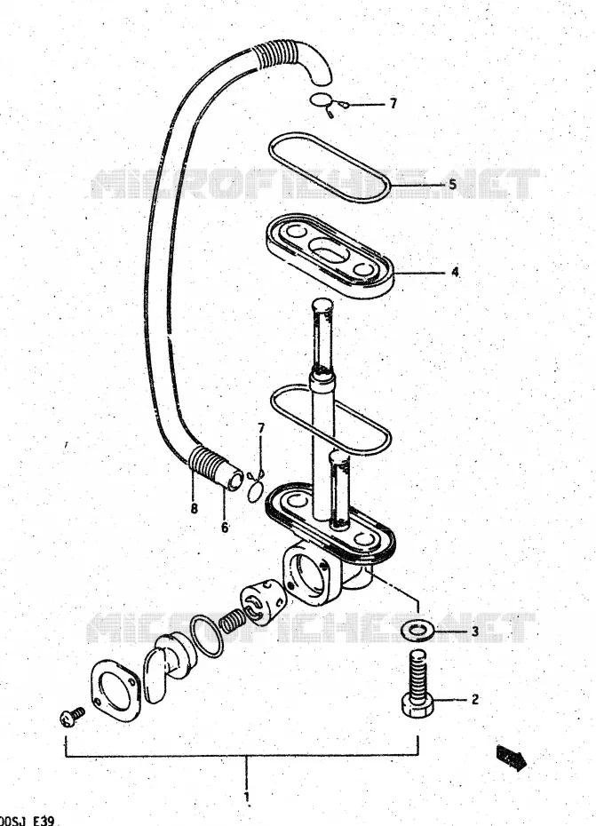 ROBINET D'ESSENCE Suzuki MOTO 500 DR 1987  DR500H(G/H/J)