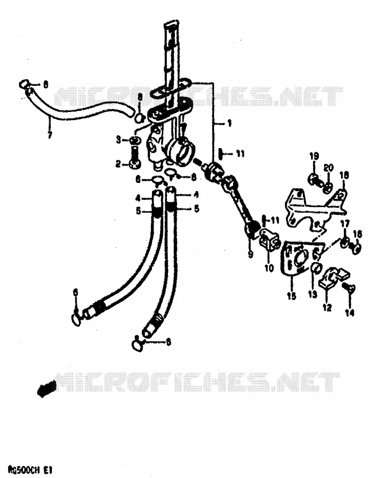 ROBINET D'ESSENCE Suzuki MOTO 500 RG 1987  RG500CH(E1)