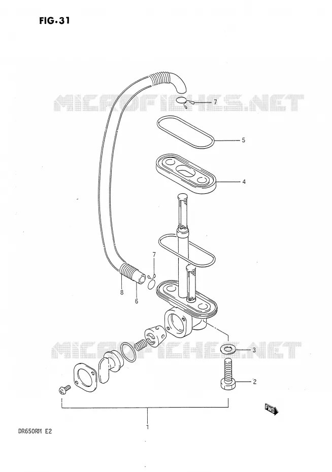 ROBINET D'ESSENCE Suzuki MOTO 650 DR 1991  DR650RM(E2)