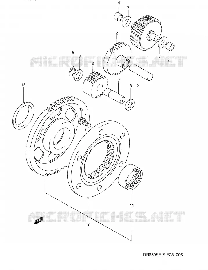 ROUE LIBRE DE DEMARREUR (MODELE R/S) Suzuki MOTO 650 DR 1993  DR650SP(E28)