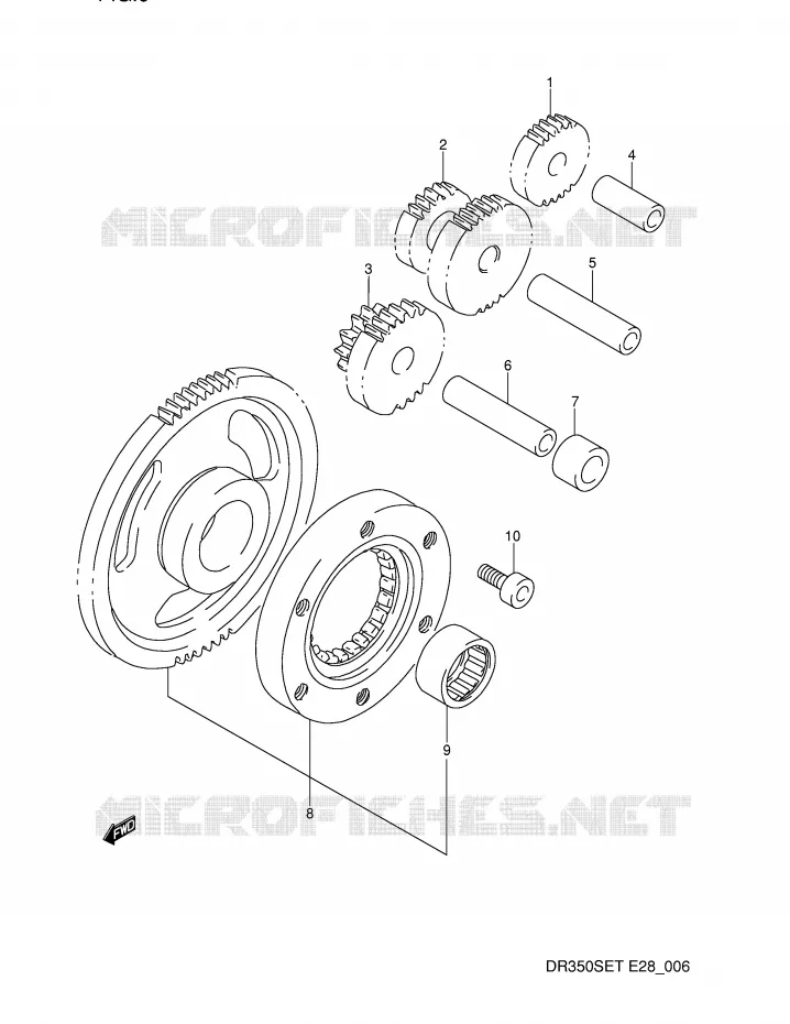 ROUE LIBRE DE DEMARREUR (MODELE R/S/T) Suzuki MOTO 350 DR 1993  DR350SP(E28)