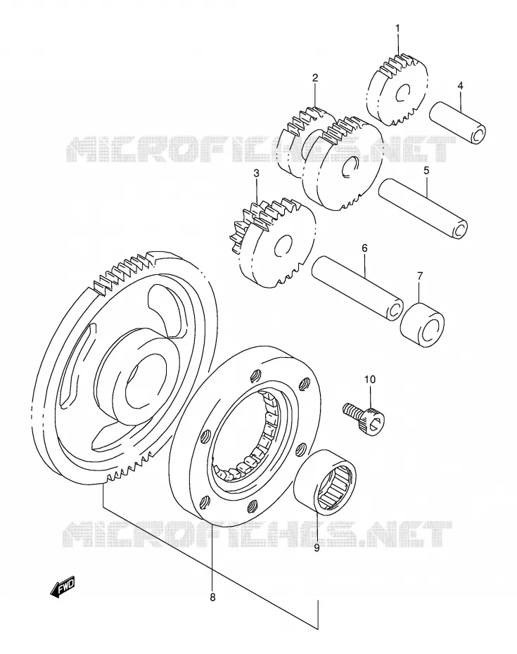 ROUE LIBRE DE DEMARREUR Suzuki MOTO 350 DR 1994  DR350SER(E2)
