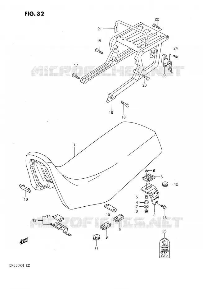 SELLE Suzuki MOTO 650 DR 1991  DR650RUM(E2)
