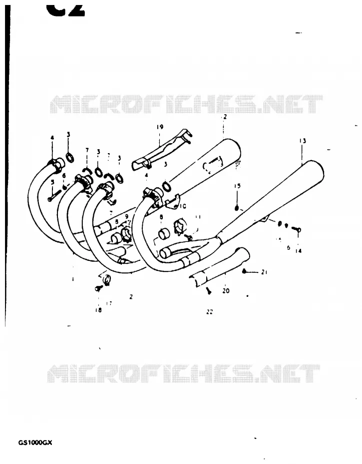 SILENCIEUX Suzuki MOTO 1000 GS 1980  GS1000GT(X/T)
