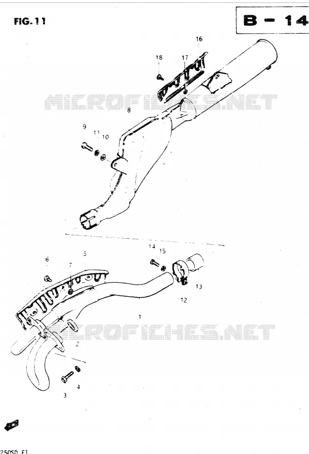 SILENCIEUX Suzuki MOTO 250 DR 1983  DR250SD(E1)
