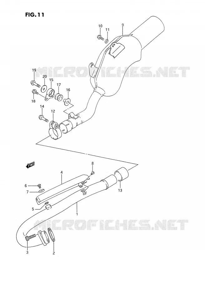SILENCIEUX Suzuki MOTO 350 DR 1990  DR350SL(E2)